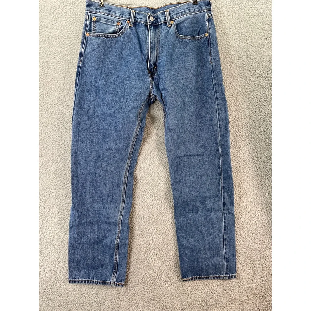 Levi's 505 Regular‎ Fit Jeans Mens 36x32 Blue Excellent Straight Leg Denim